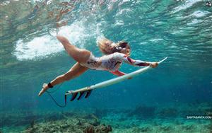 Caroline Marks - an American professional surfer of Greek ancestry